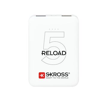 SKROSS DN55 powerbank Reload 5, 5000mAh, 2x 2A výstup, microUSB kabel, bílý