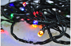 Solight 1V110-M-1 LED venkovní vánoční řetěz, 50 LED, 5m, přívod 3m, 8 funkcí, časovač, IP44, vícebarevný