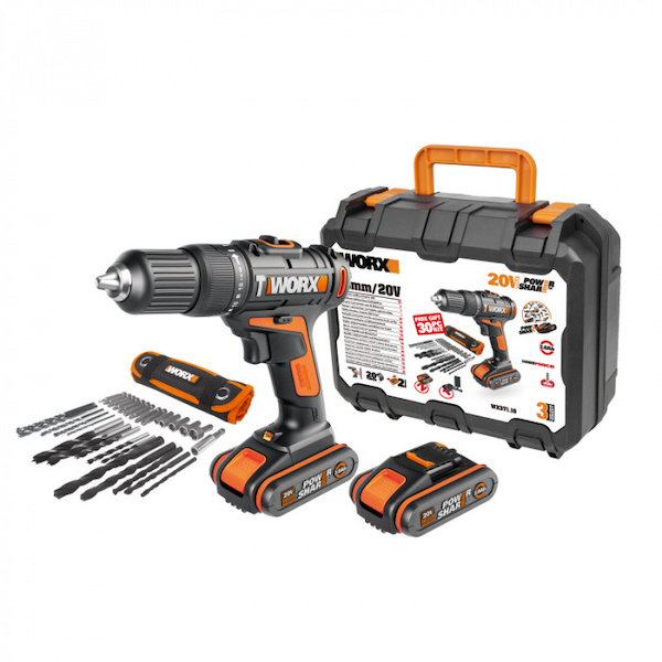 WORX Orange 45937110 WX371.10 Aku vrta ka s p klepem 20V 2x2