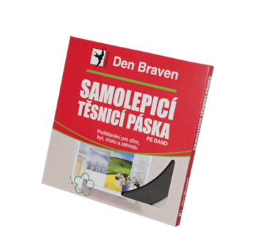 Den Braven B0002RL Samolepicí těsnicí páska do oken a dveří 9 mm × 2 mm, délka 20 m šedá