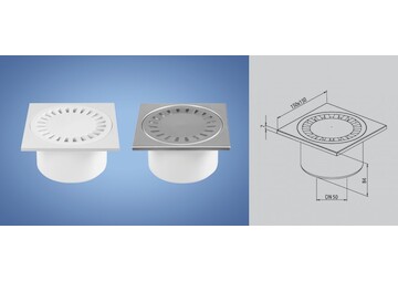 Haco Podlahová vpusť PV DN 50/84 nerez 0504