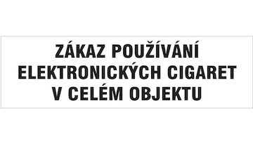 Magg 120183 Zákaz používání elektronických cigaret 210x60mm - plastová tabulka