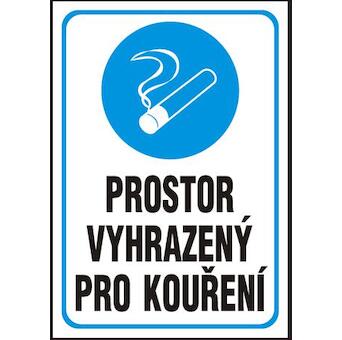 Magg 120217 Prostor vyhrazený pro kouření - plastová tabulka A4