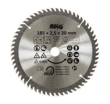 Magg 9318560 Pilový kotouč 185x2,5x20mm/60 zubů - střídavě šikmé