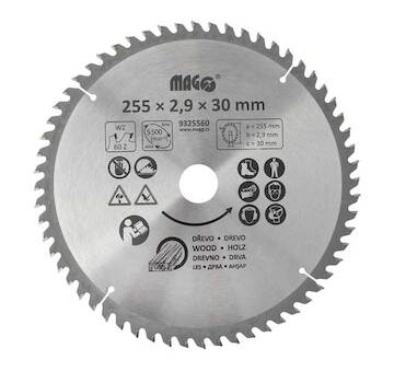 Magg 9325560 Pilový kotouč 255x2,9x30mm/60 zubů - střídavě šikmé