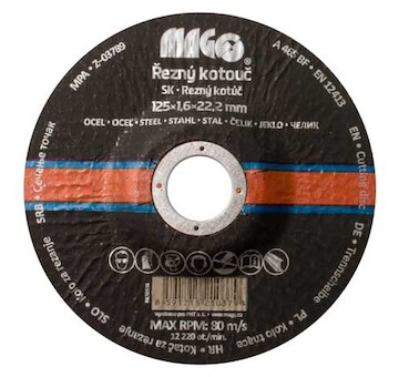 Magg RK12516 Řezný kotouč na kov 125x1,6x22,2mm