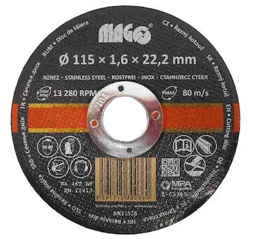 Magg RN11516 Řezný kotouč na nerez 115x1,6x22,2mm