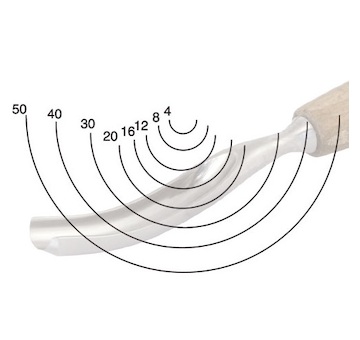 Narex 826604 Dláto řezbářské rovné profil 9, PROFI 4 mm