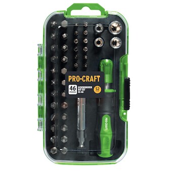 Procraft 46dílná sada bitů Procraft SS-46, S2 | SS-46