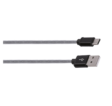 Solight SSC1601-S USB-C kabel, USB 2.0 A konektor - USB-C 3.1 konektor, silikon, 1m