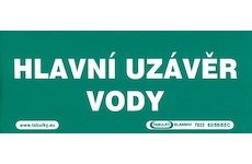 Magg 120079 Hlavní uzávěr vody 210x87mm - samolepka