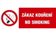 Magg 120081 Zákaz kouření - No smoking 210x70mm - samolepka