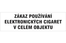 Magg 120183 Zákaz používání elektronických cigaret 210x60mm - plastová tabulka