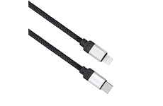 Solight magnetický USB-C/Lightning kabel, USB-C konektor - Lightning konektor, 1m