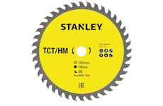 Stanley STA13105-XJ Pilový kotouč TCT/HM pro příčné řezy O 160 x 16 mm, 40 zubů