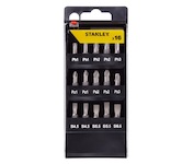 Stanley STA60506-XJ 16dílná smíšená sada bitů (ploché, PH, PZ)